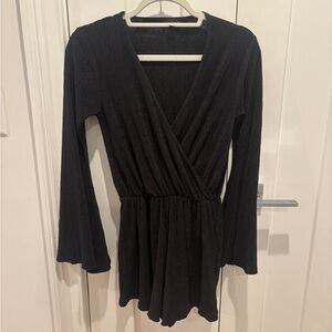 Top Shop Black Long Sleeve Romper